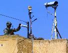 Egyptian guards along the border with Gaza