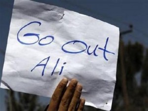 An anti-government protester