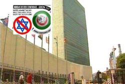 Anti-Israel poster and UN