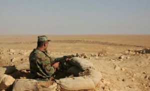 Syrian soldier at Syrian Iraqi border