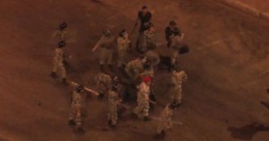 Military Police attacking Copts