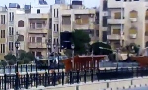 tank in Hama's street