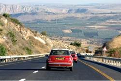 Highway in Golan Heights
