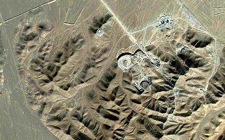 Satellite photo of what is believed to be a uranium-enrichment facility near Qom Photo -REUTERS