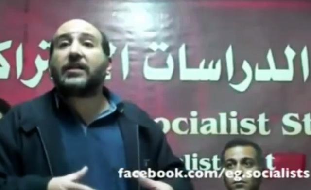 Sameh Naguib, a leader in the Revolutionary Socialists movement