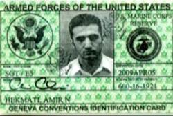 Hekmati's military ID card