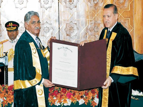 Erdogan conferred honorary degree of Doctor of Philosophy