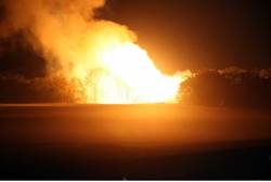 Gas pipeline explosion illustrative
