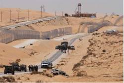 scene of terrorist attack near the Sinai border