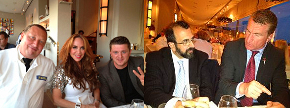 Anders Gravers Pamela Geller Tommy Robinson Robert Spencer and Kevin Carroll Debbie Robinson not pictured