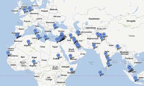 Islamic anti-movie protest arround the world