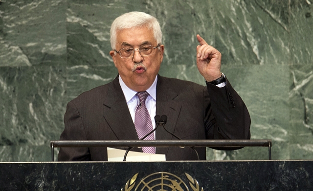 Mahmoud Abbas said he still sees a chance for a 2-state solution. AFP