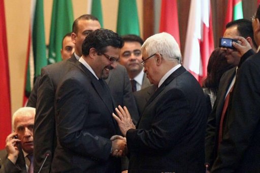 Tunisian Foreign Minister Rafik Abdessalem and Abbas