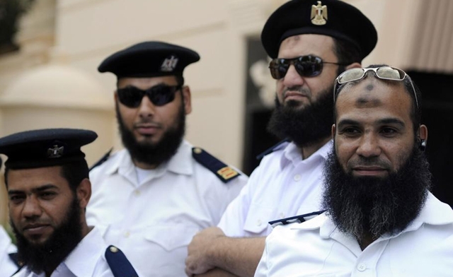 bearded Egyptian policemen Reuters