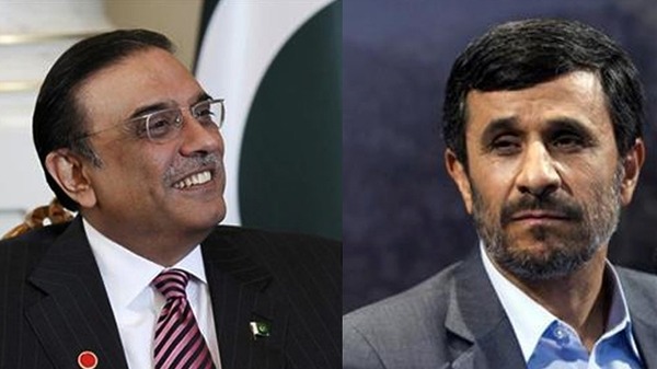 Mahmoud Ahmadinejad R and Pakistani President Asef Ali Zardari Reuters