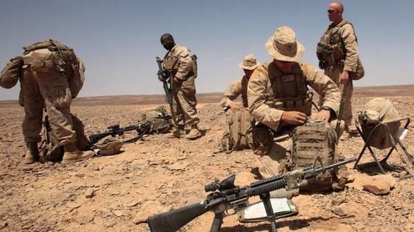 US soldiers joint military exercise near the JordanSaudi border south of Amman. AFP