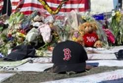 makeshift memorial for Boston Marathon attack victims