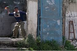 PA youth prepares to throw firebomb