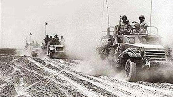Israeli vehicles in the Sinai Peninusla in Egypt during the Six-Day War. File - Reuters