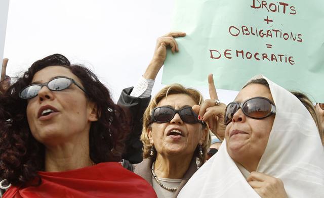A Tunisian demonstrator aginst Islamist Ennahda movement in Tunis. Reuters
