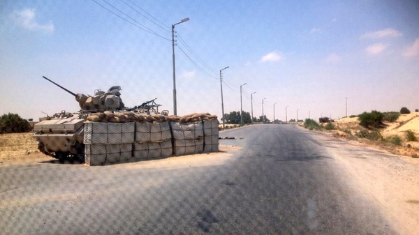 An Egyptian army check point is seen in El-Arish city in North Sinai Reuters
