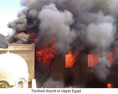 Church in fire