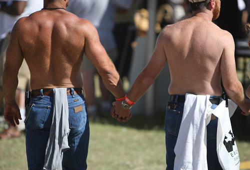 holding hands