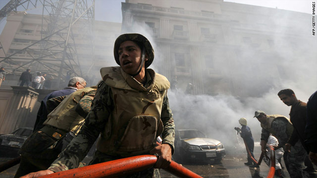 A police station was set on fire in Cairo