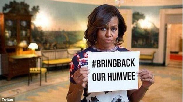 ISIS militants photo-shopped Michelle Obamas Photo courtesy- Twitter