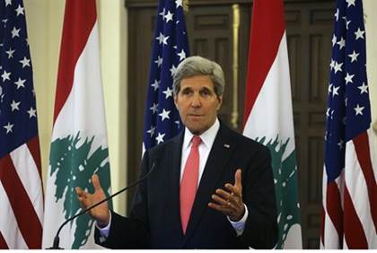 John Kerry speaks to reporters in BeirutReuters