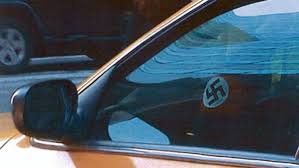 NY taxi Drives with Swastika