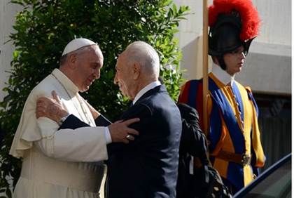 Pope with PeresHaim Tzah GOP