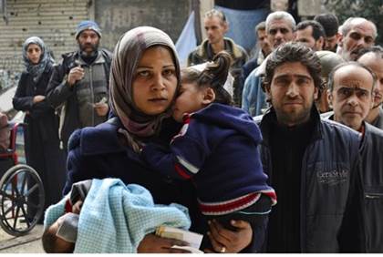 Yarmouk residents - Reuters