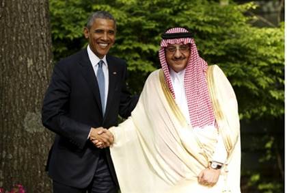 Obama greets Saudi Crown Prince Mohammed bin Nayef - Reuters